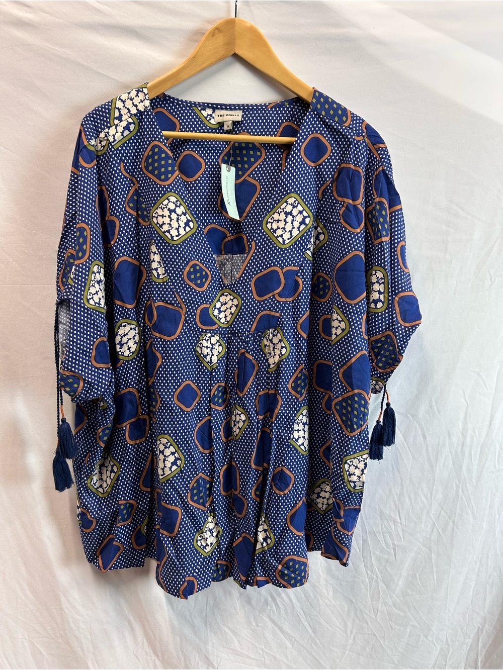NWT The Odells Abstract Navy Blouse Size 3X